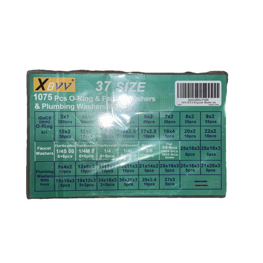 XBVV 37 Size 1075 Pc O-Ring & Faucet Washers & Plumbing Kit