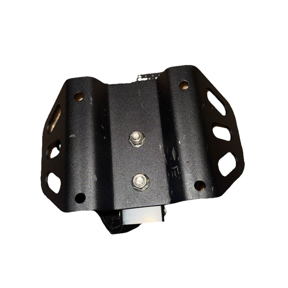 X Tangle Cargo Control Retractable Mounted Ratchet Strap For F150 (No Hardware), Xtangle – a black metal bracket with two screws