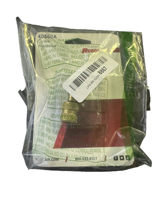 Robinair 40560A 1-4" FFL x 1-4" MFL Straight Access Adapter – a package of food that is packaged in plastic