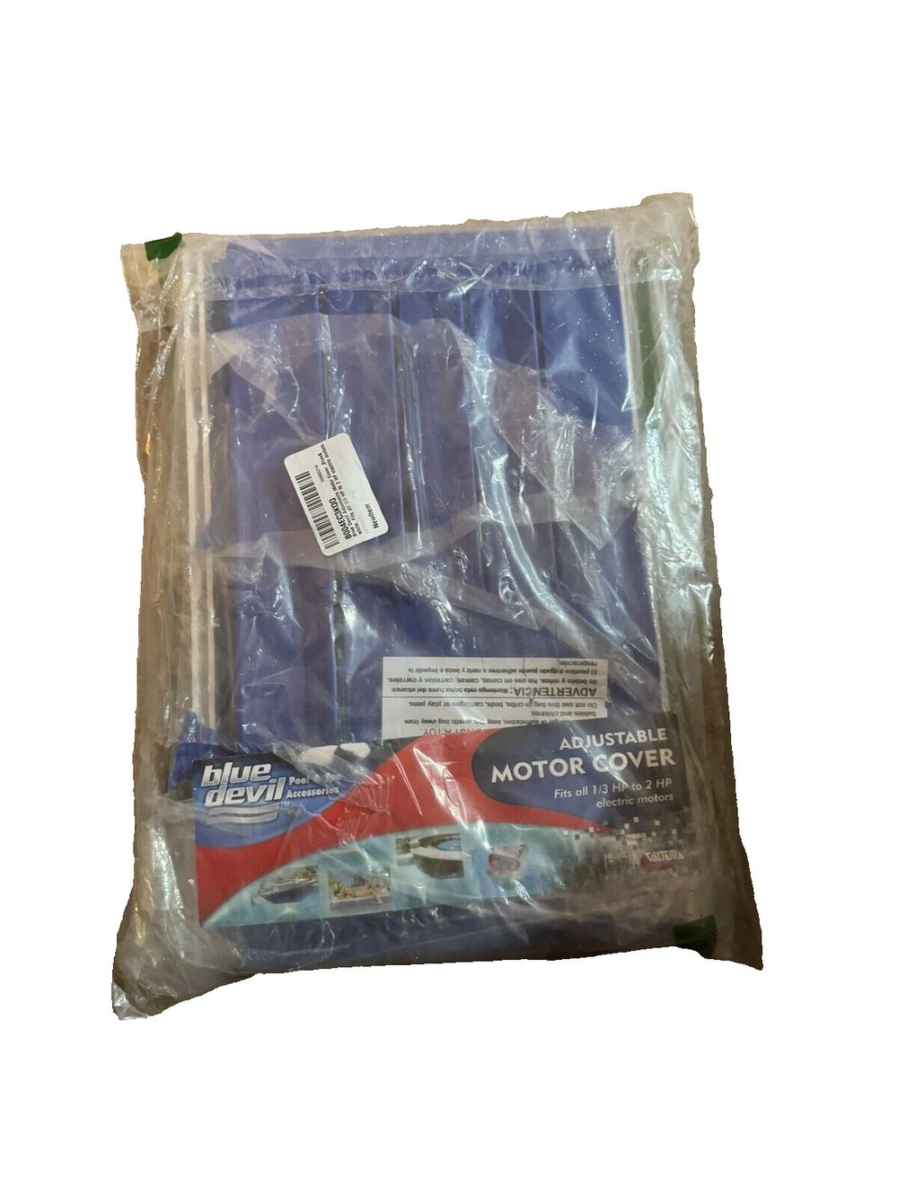 Blue Devil Adjustable Motor Cover, water resistant – a bag of blue plastic material