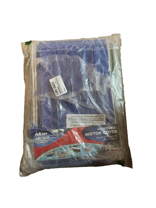 Blue Devil Adjustable Motor Cover, water resistant – a bag of blue plastic material