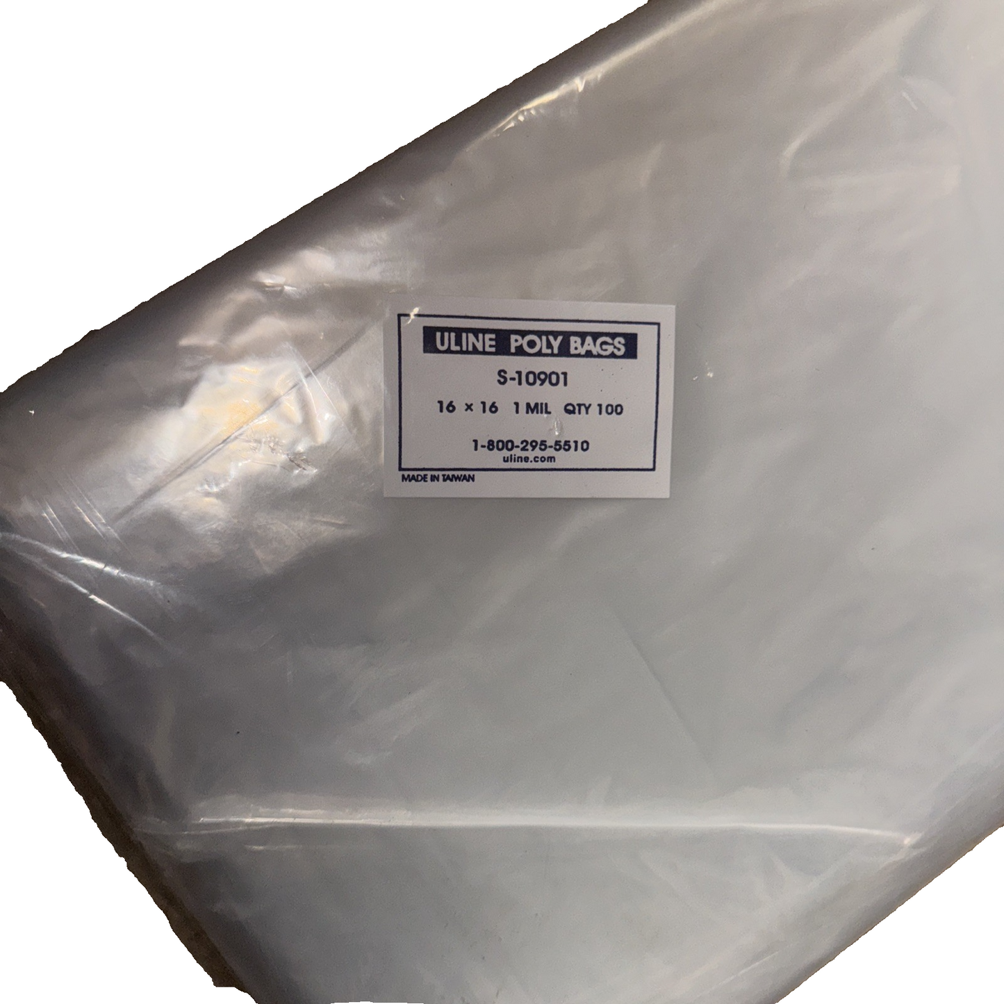 Uline Poly Bags S-10901 16"x16" 100 Pack
