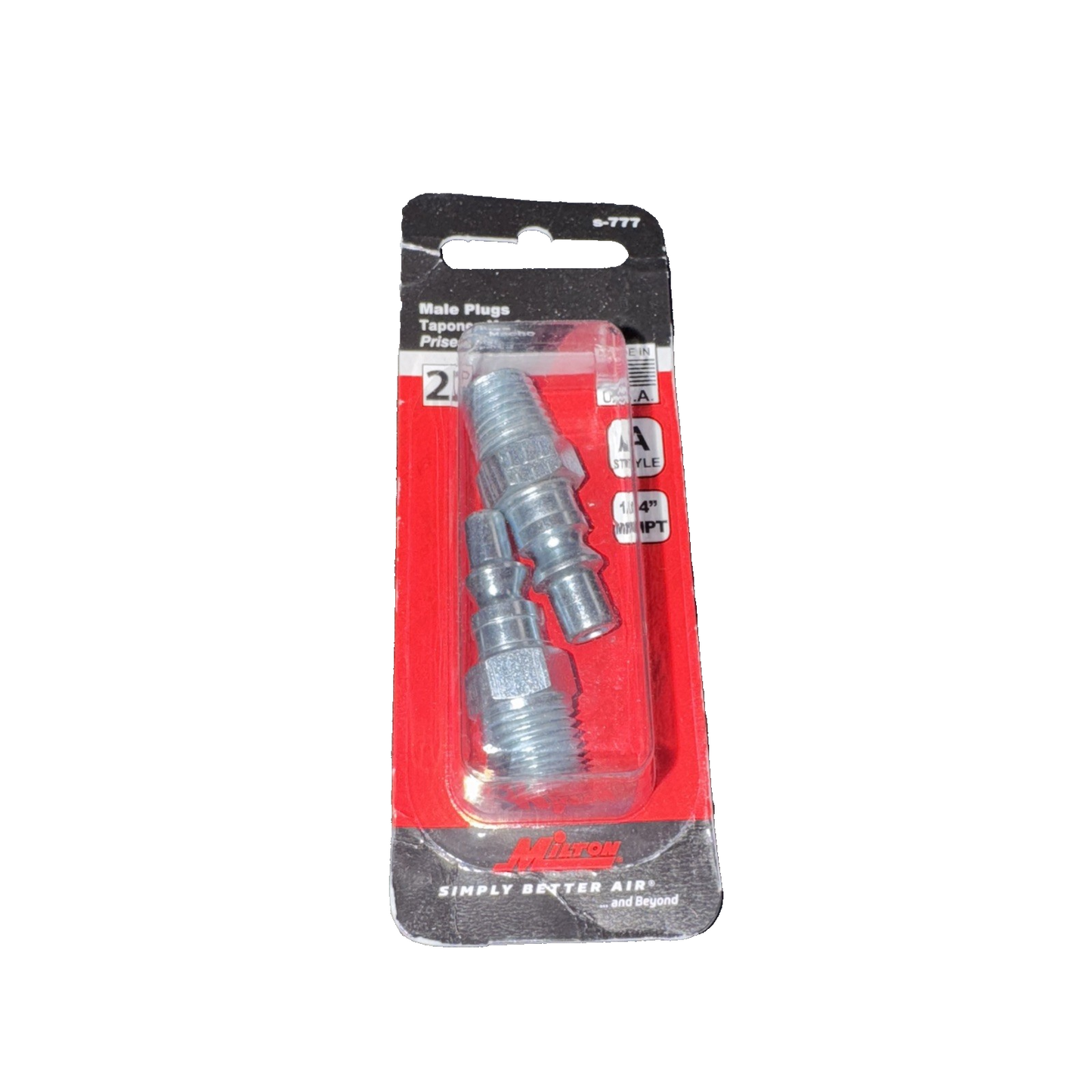 Milton 1/4 Male Plug A-Style, 2/CD 030937400284