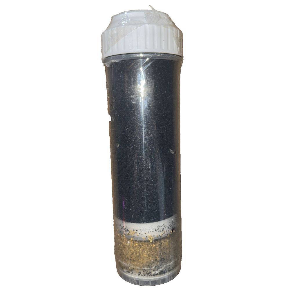 Healthy Hydration KDC Gac/KDF Cartridge 10"-2.5 – a bottle of liquid with a white cap