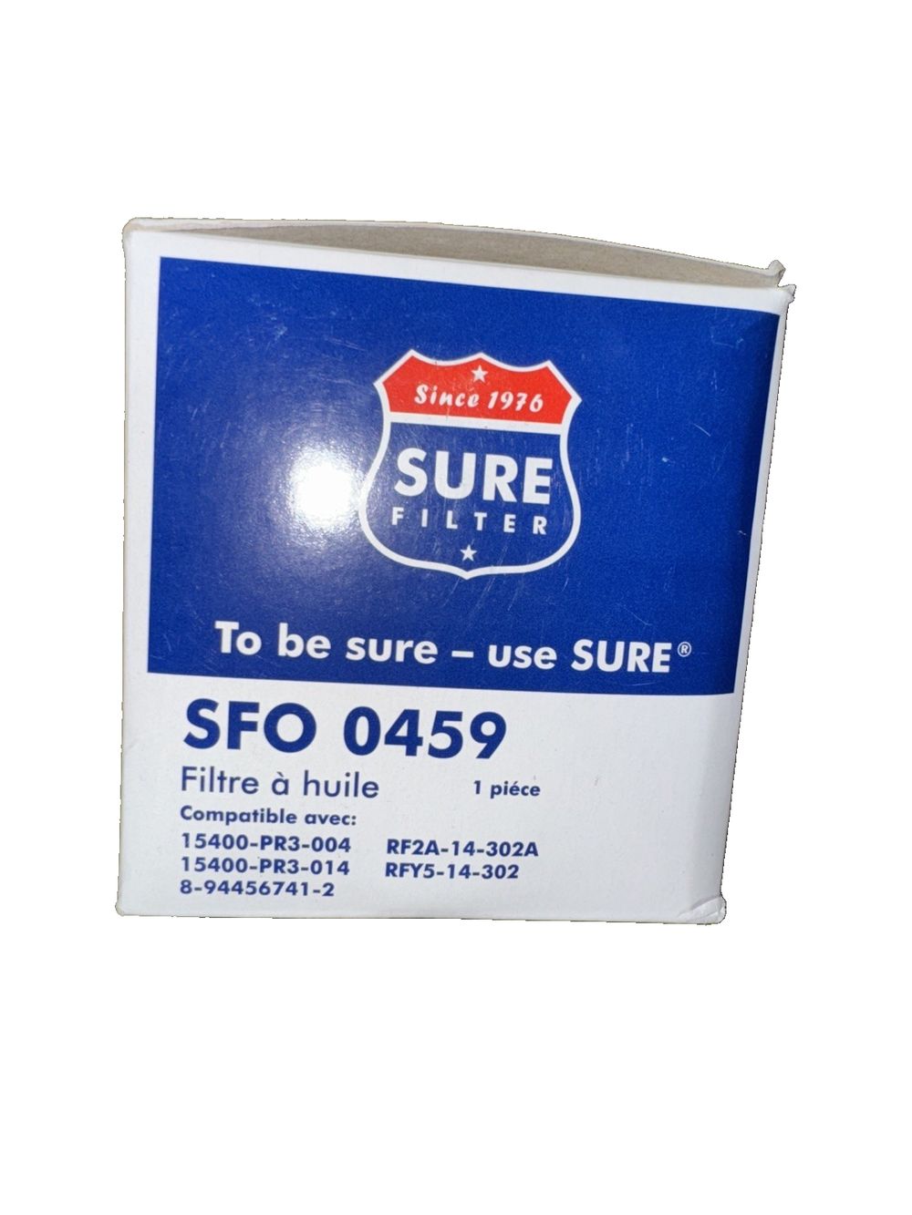 Sure SFO 0459 Compatibile with 15400-PR3-004 And other models – a blue and white sign with the words fire