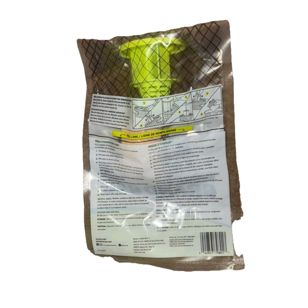 BIG BAG FLY TRAP DISPOSABLE, DaveyDooDeals – a bag of green tea with a label on it