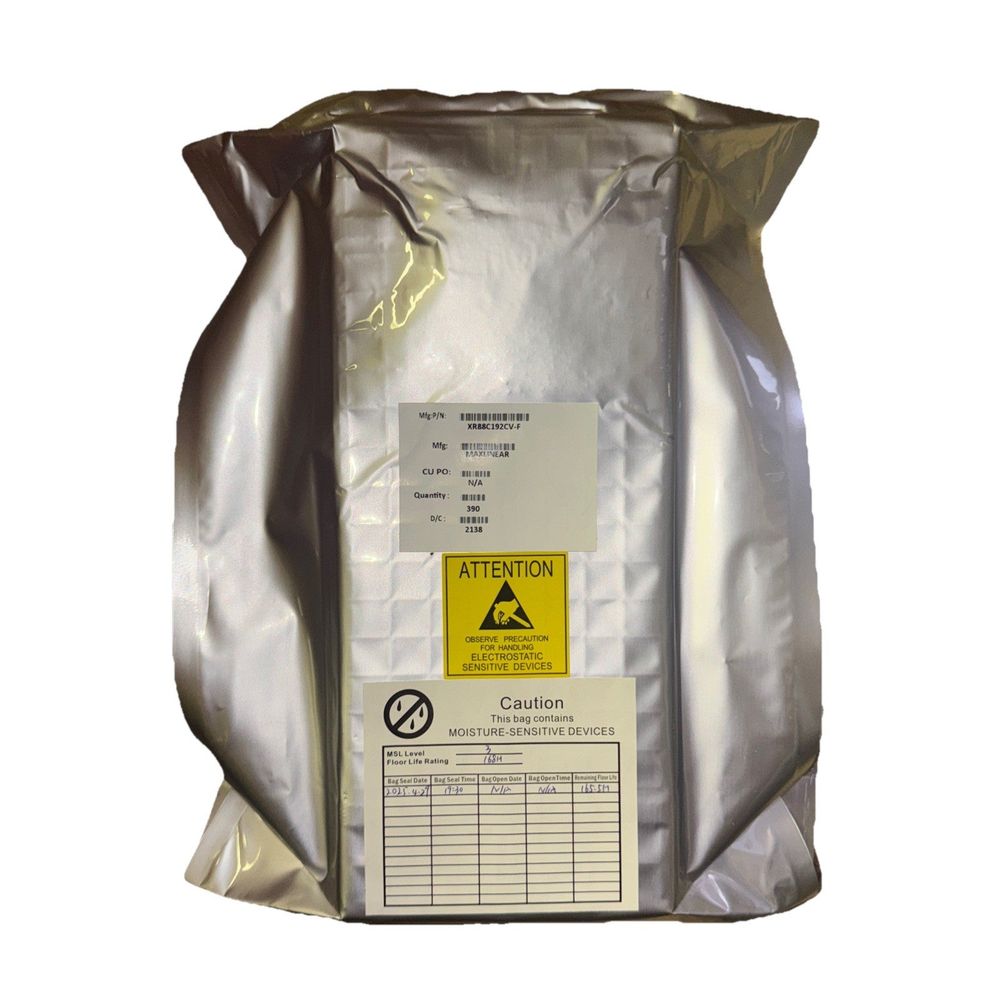 MaxLinear XR88C192CV-F 390 Pack, DaveyDooDeals – a bag of white powder with a yellow label