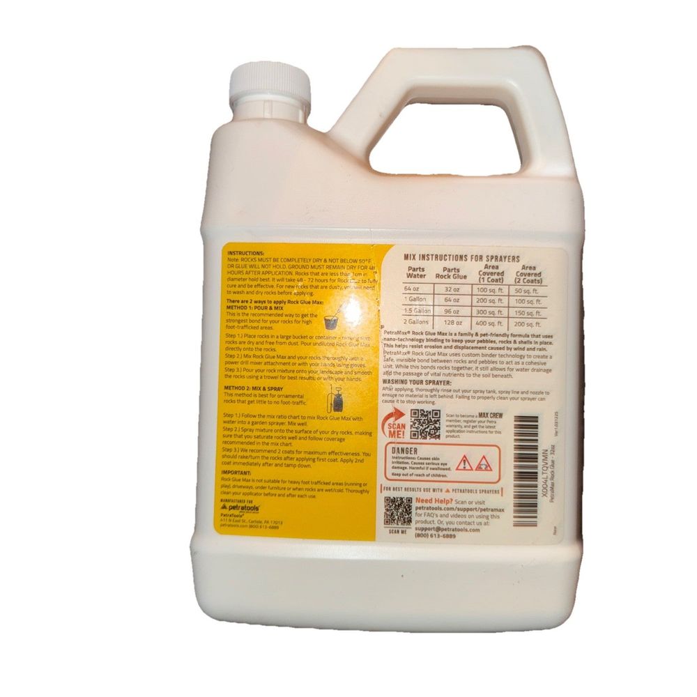 PetraMax LockScape Rock Glue Max 32Fl OZ, DaveyDooDeals – a gallon of liquid for cleaning