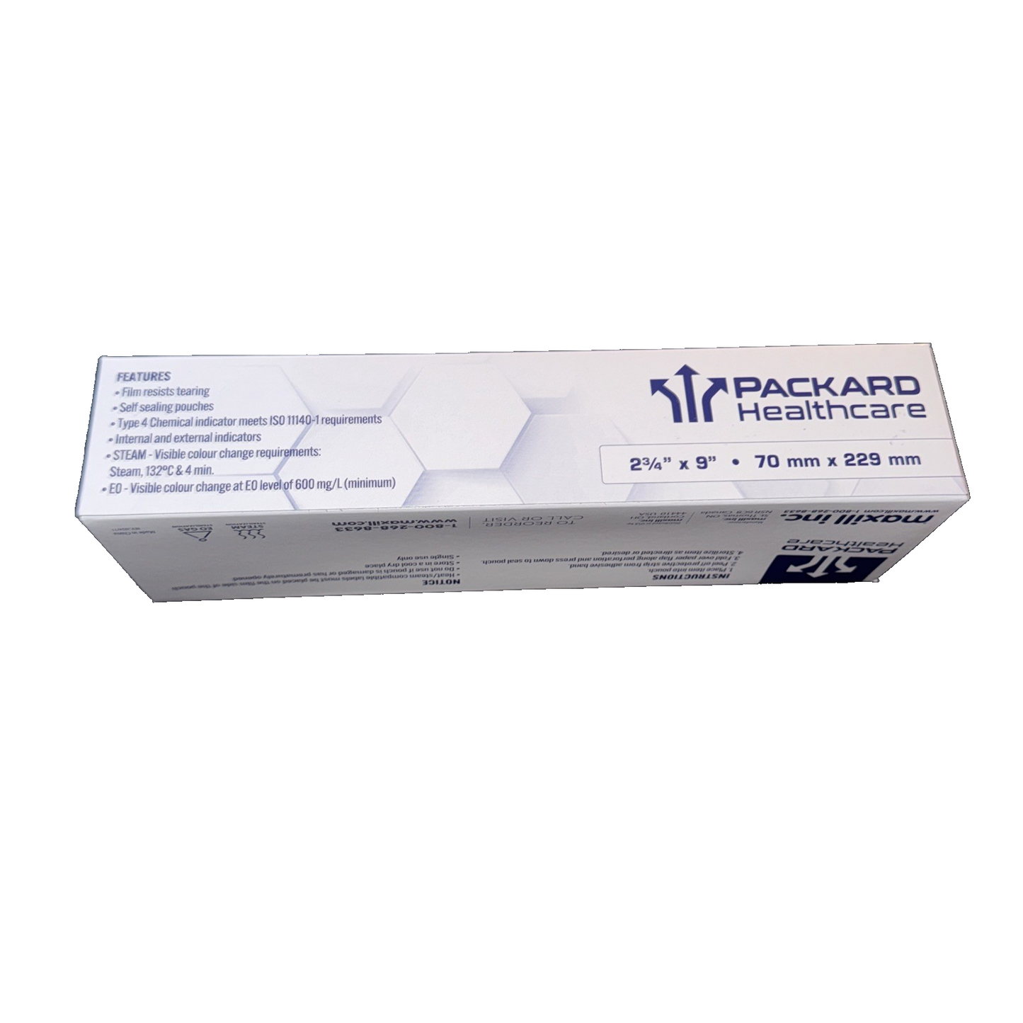 Packard Healthcare Self Sealing Pouches #60181 2 3/4" x 9" 200 Pack
