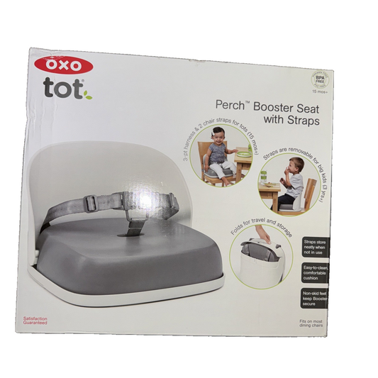 Oxo Tot Perch Booster Seat With Straps, Gray