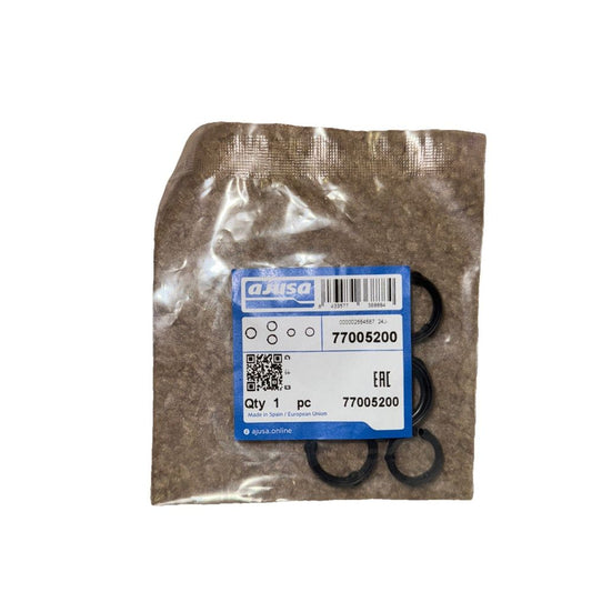 Ajusa Engine Oil Cooler Gaskets 77005200 – a bag of brown colored material with a white label
