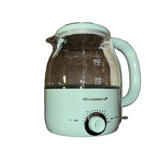 Elite Gourmet Ekt1220M Electric Bpa-Free Glass Kettle, Dial, Mint, 1.2L