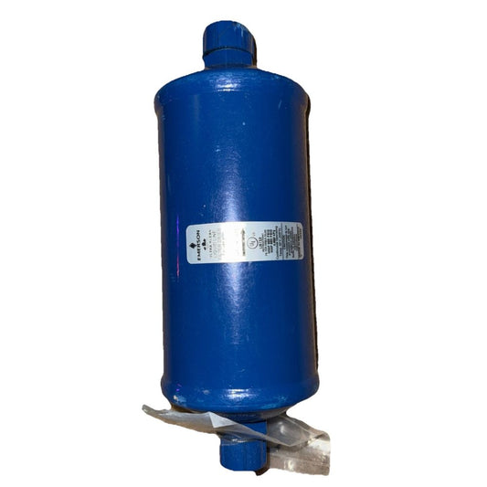 Emerson Ultra-Klean Liquid Line Filter Drier 5/8" ORS UK-41-5-ORS 063472, DaveyDooDeals – a blue hydraulic cylinder with a white background