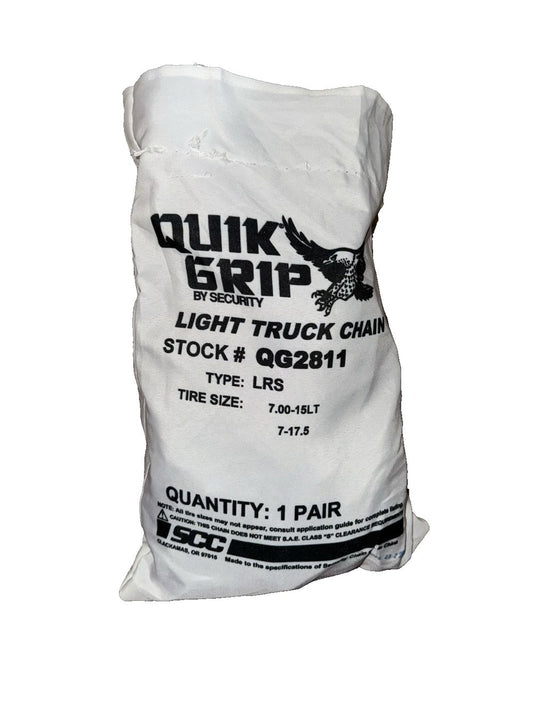 Security Chain Co. Quik Grip V-Link Truck Chain. 1 Pair (2 total) – quick grip light truck chain