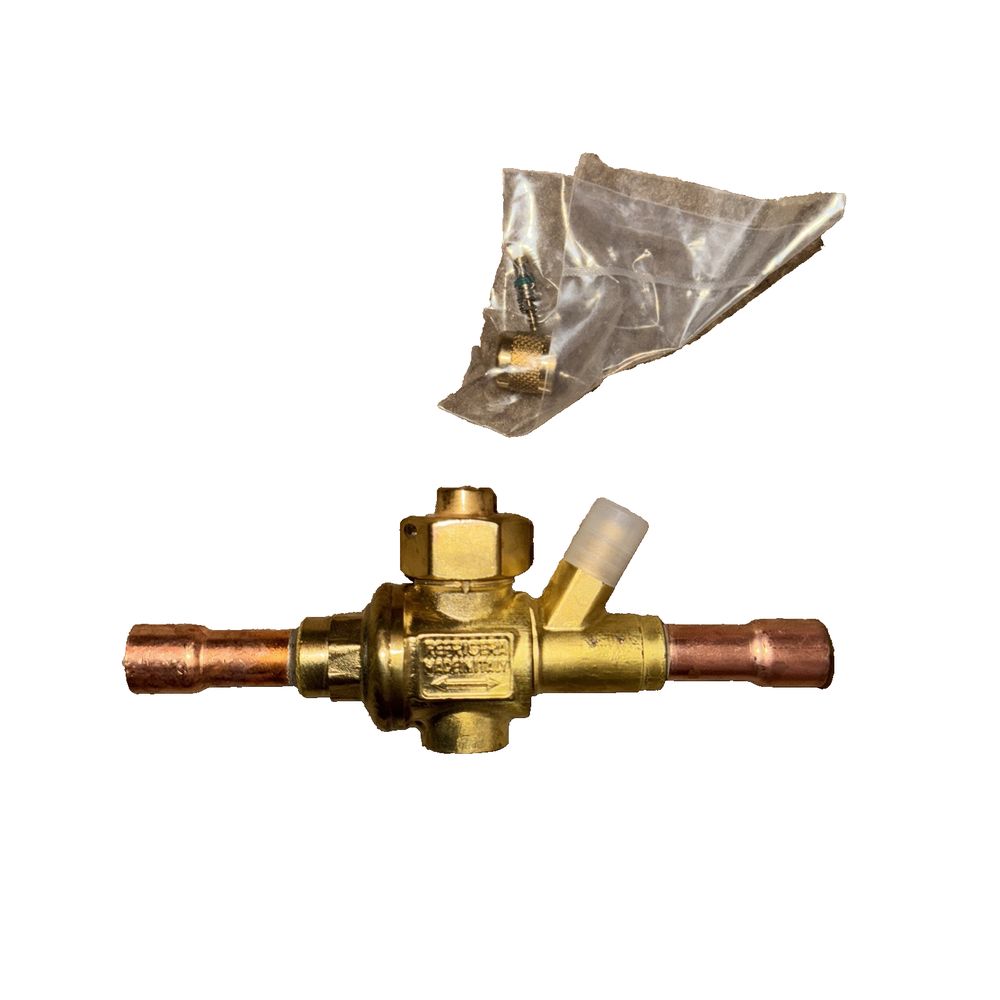 Ball Valve 1/2" Gbc 12S Refrigera, DaveyDooDeals – a brass valve with a plastic bag on top