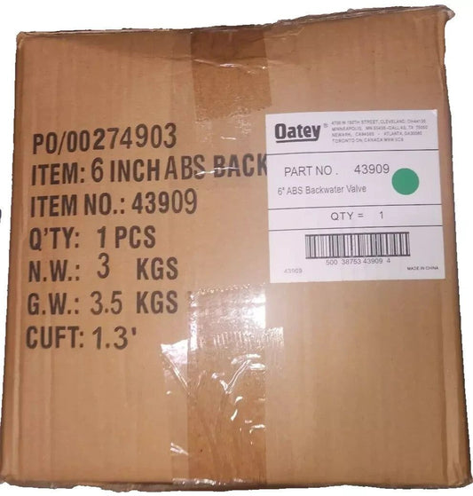 Oatey 6" ABS Backwater Valve | Prevent Sewer Backup | Plumbing System Protection – a box of the new tm - n03 - 3 - 3 - 3 - 3