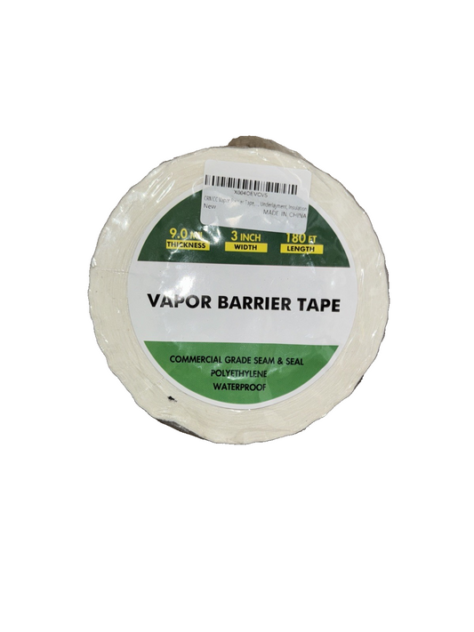 3" x 180' Vapor Barrier Tape, 9 Mil White Polyethylene tape