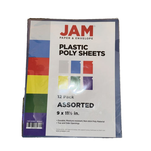 JAM PAPER Plastic Sleeves - Letter Size - 9 x 11 1/2 - Assorted Color Project Po, DaveyDooDeals – jam paper pack - plastic sheets - ass - 8…