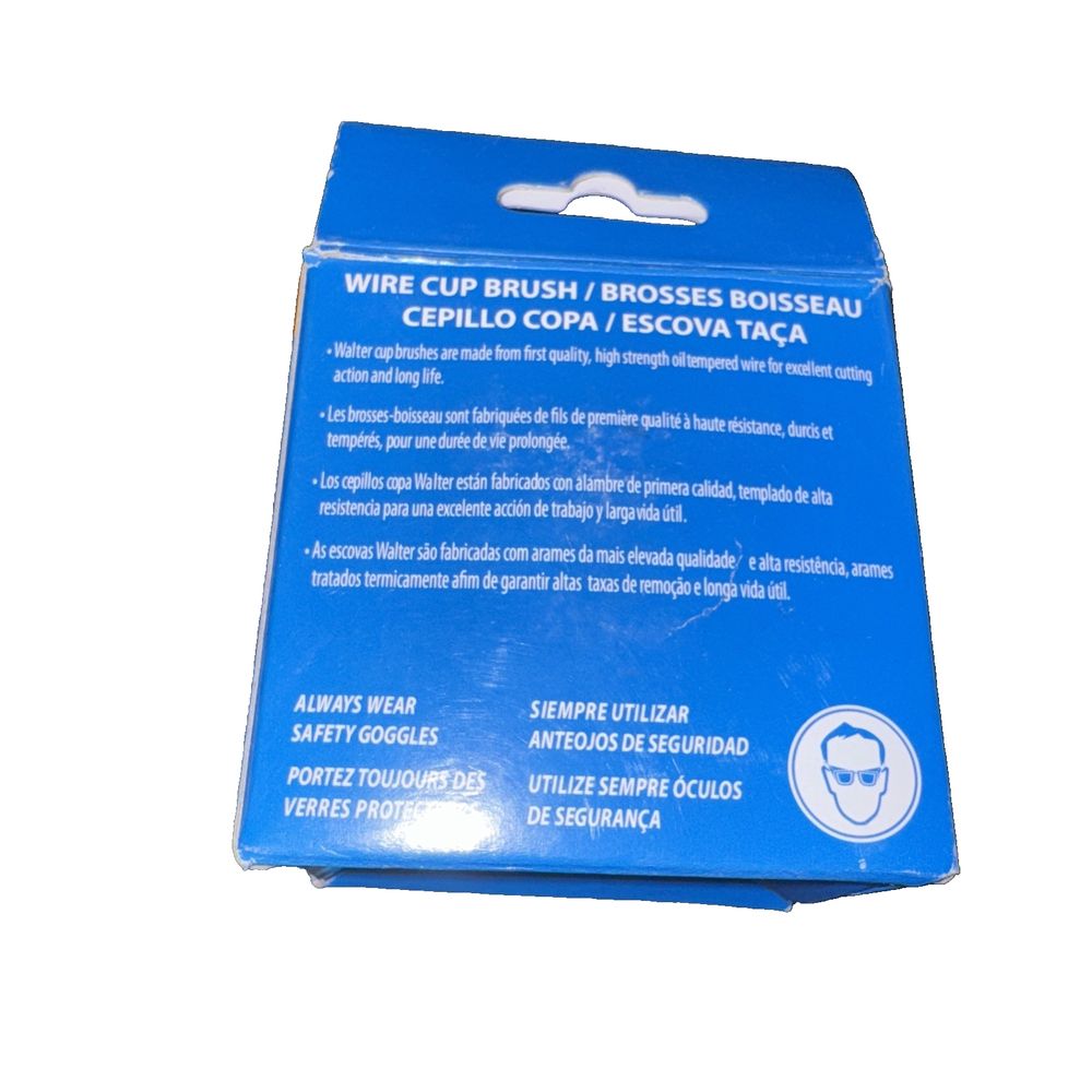 Walter - 3" 5/8-11 ST ST Cup Brush - 662980137345, DaveyDooDeals – a blue box with a white label on it