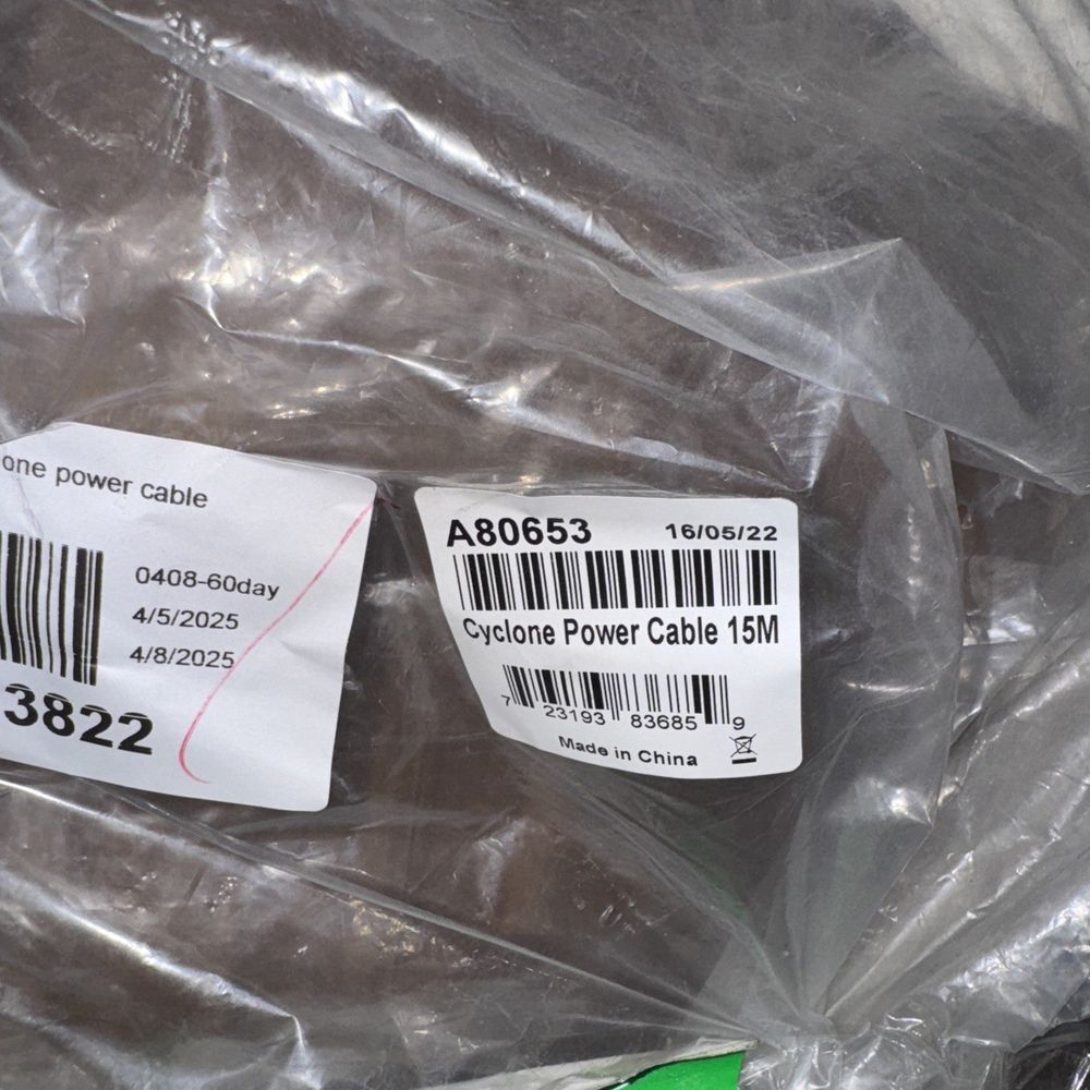 Raymarine 15M Power Cable f/Cyclone Radar A80653 UPC 723193836859 – a green toothbrush sitting on a plastic bag
