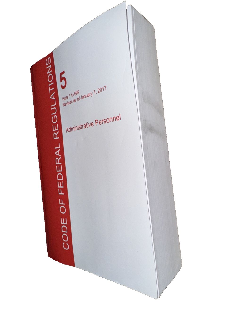 CFR 5, Parts 1 to 699, Administrative Personnel, January 01, 2017 (Volume 1 of 3, DaveyDooDeals – a white box with red and white lettering