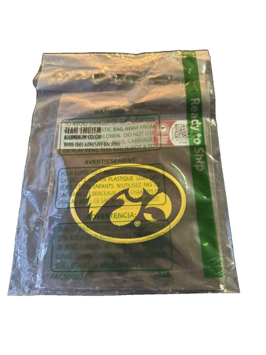 FANMATS 60528 Iowa Hawkeyes Heavy Duty Aluminum Embossed Color Emblem, Auto Embl – a bag of green tea with a label on it