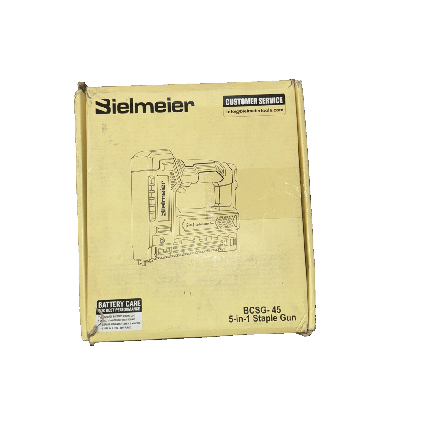 Bielmeier Electric Staple Gun 5 in 1 Band Nailer, 4V Rechargeable BCSG-45