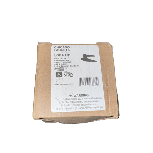 Chicago Faucets LGB1-11C Ball Valve Chrome Plate