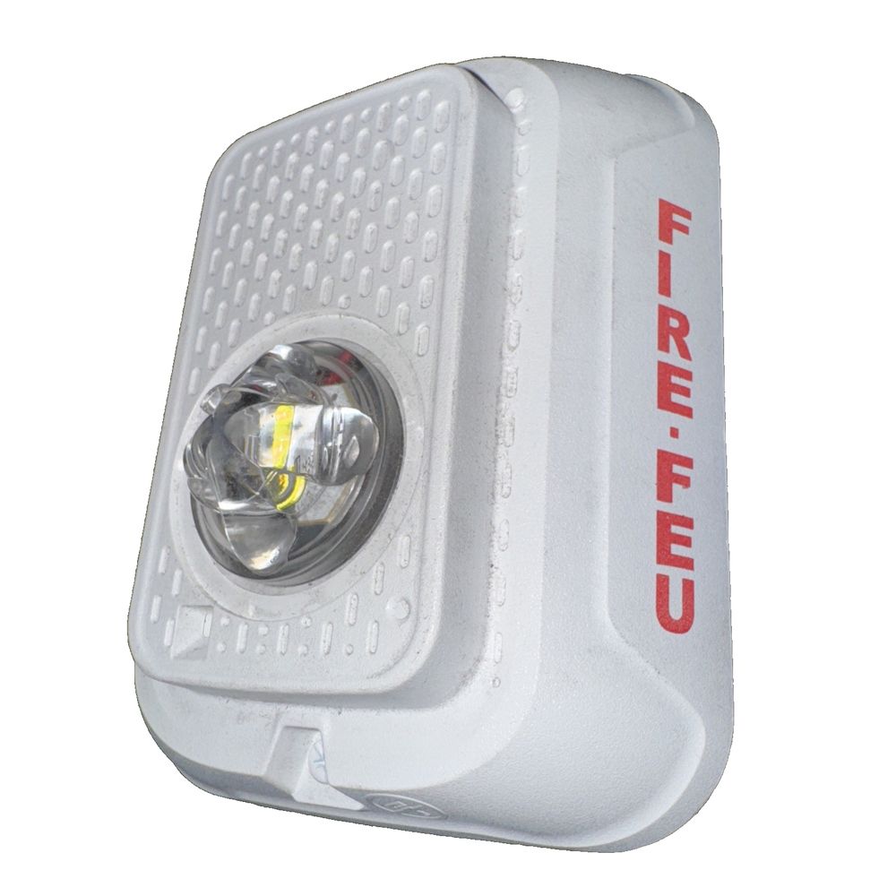 System Sensor SWLED-B L-Series Wall-Mount Strobe Fire Alarm – a white light with a red light on it