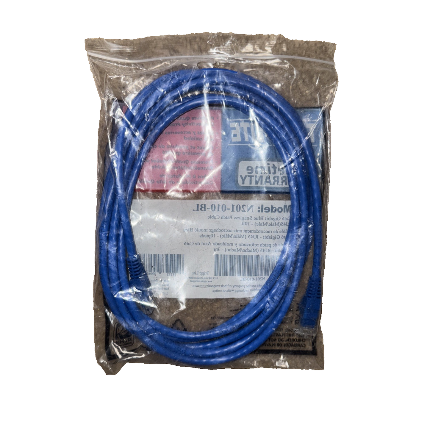 Tripp Lite series Cat6 Gigabit Snagless Molded (UTP) Ethernet Cable 10 Ft