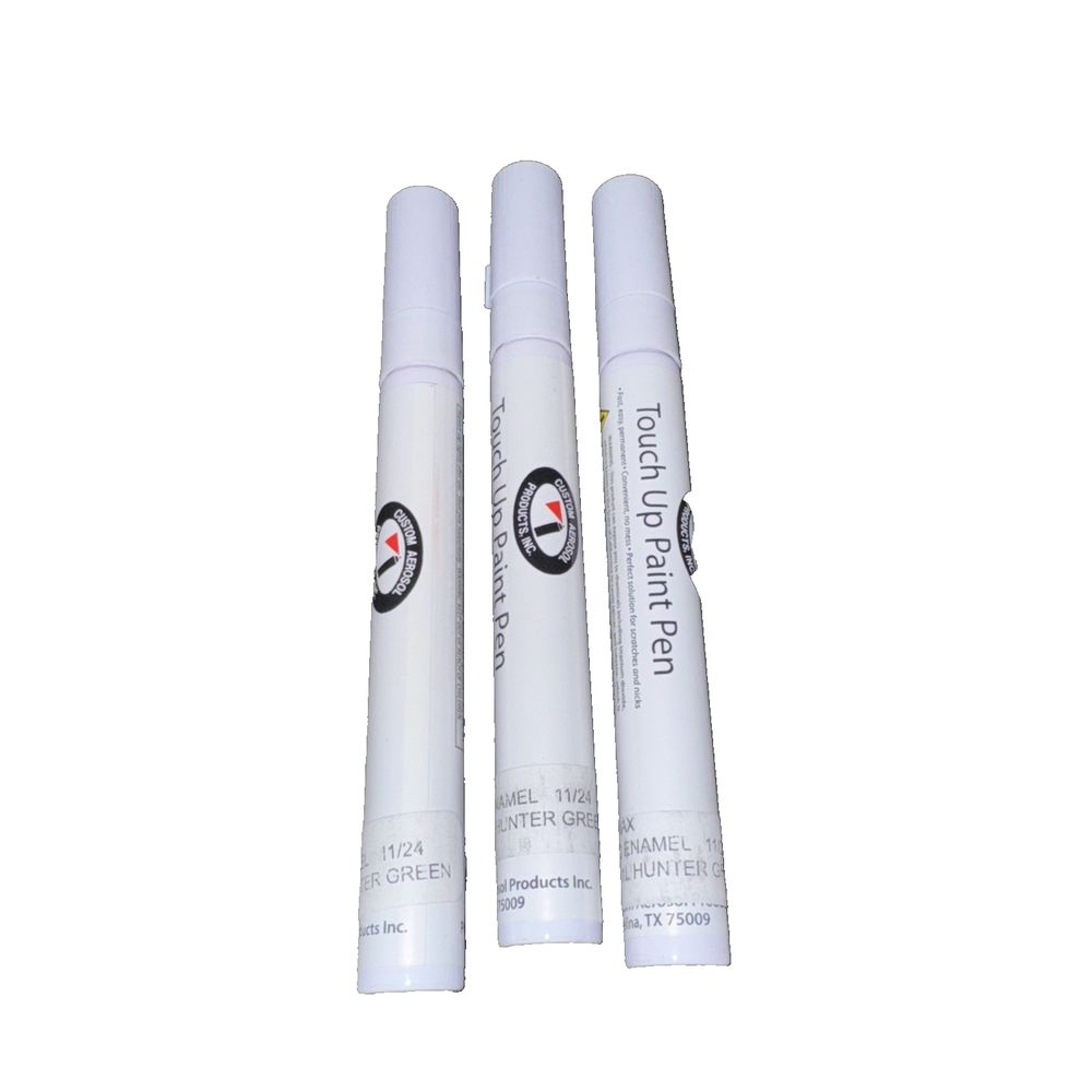 Metal Max Touch Up Paint Pen Acrylic Enamel Hunter Green 3 Pack, Custom Aerosol Products Inc – two white lip bals with a black and white ba…