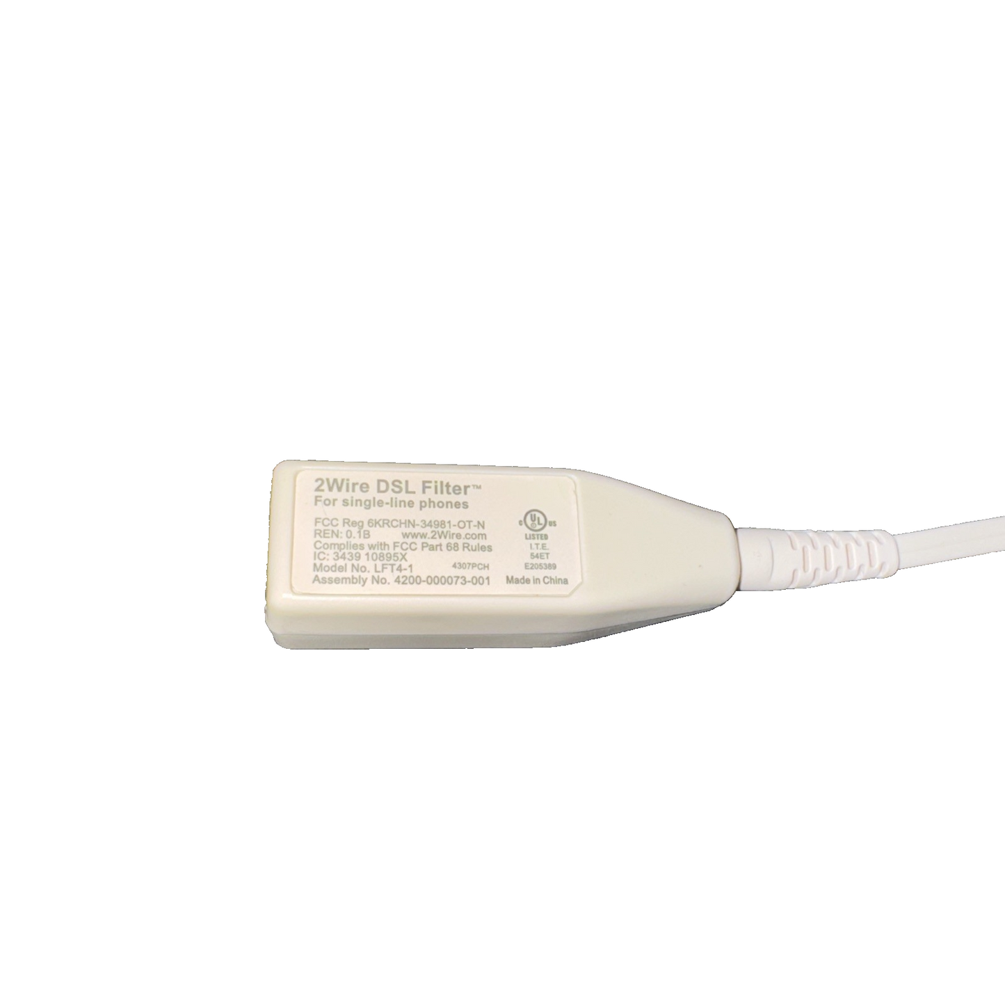 2Wire DSL Filters for Single Line Phones Model # LFT4-1