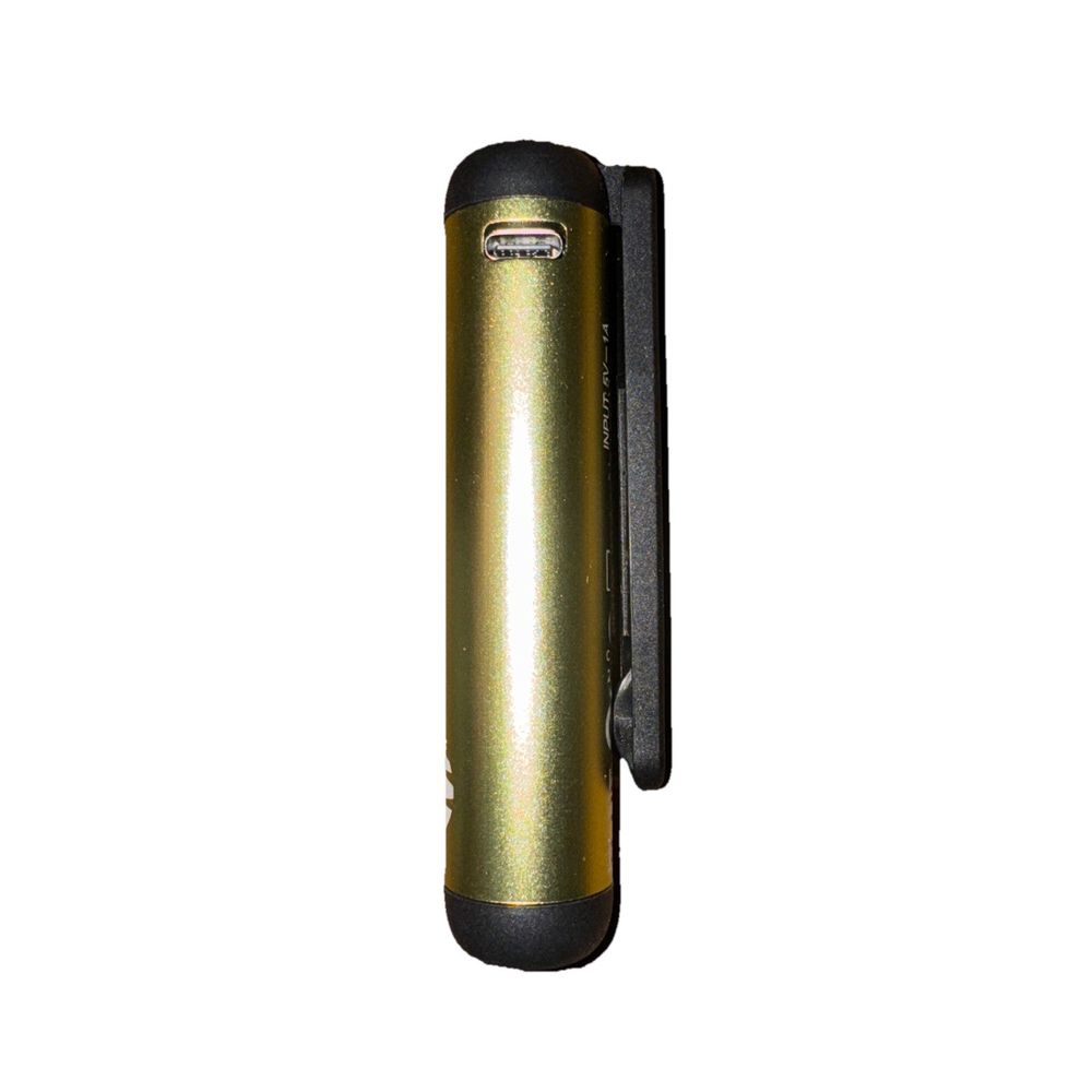 150 Lm Rechargeable Mini Pen Light - PL150MINIG Mac Tools – a gold lighter with a black handle