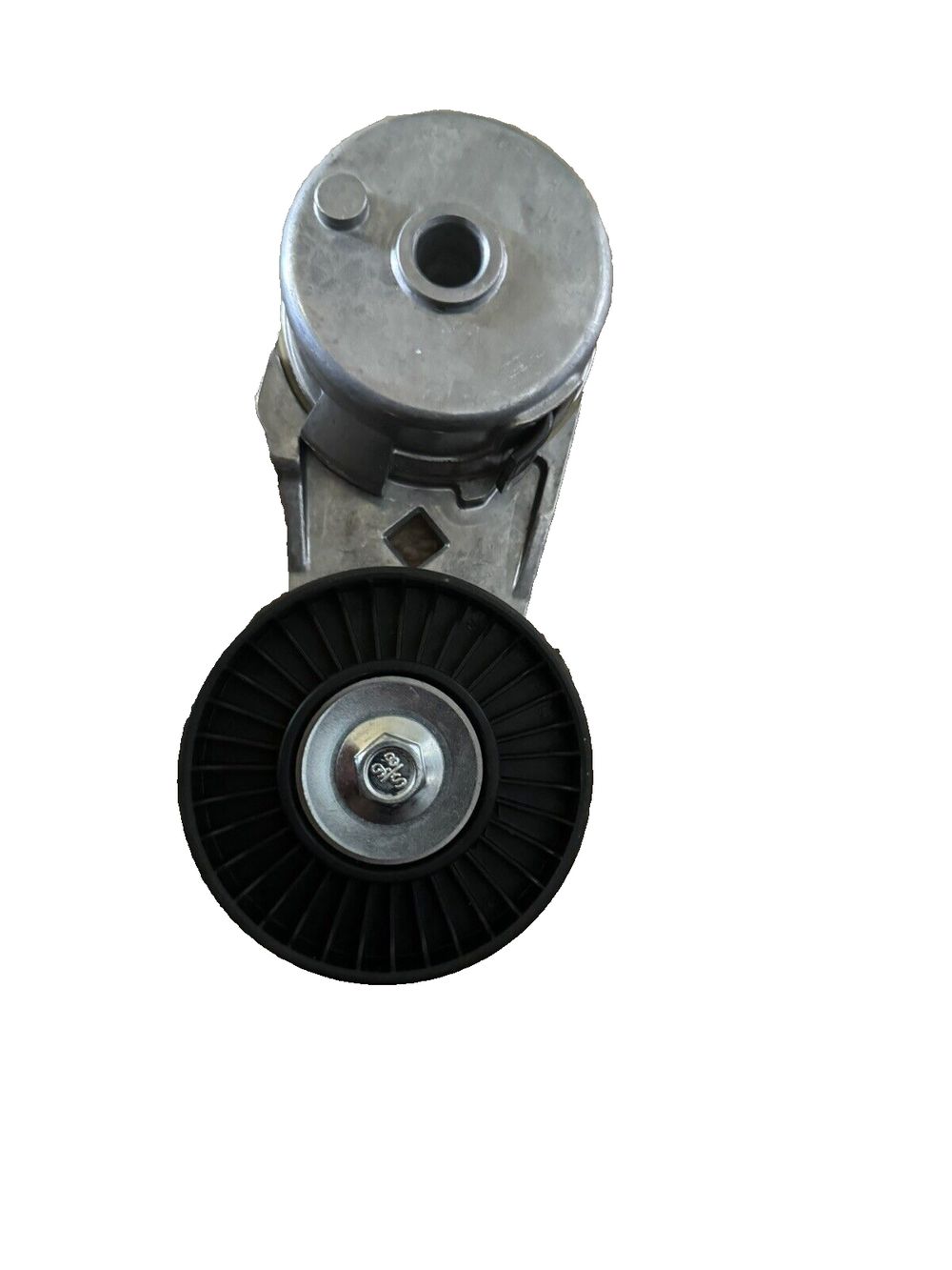 Dorman 419-015 Automatic Belt Tensioner Ready To Paint If Needed – a black wheel with a white background