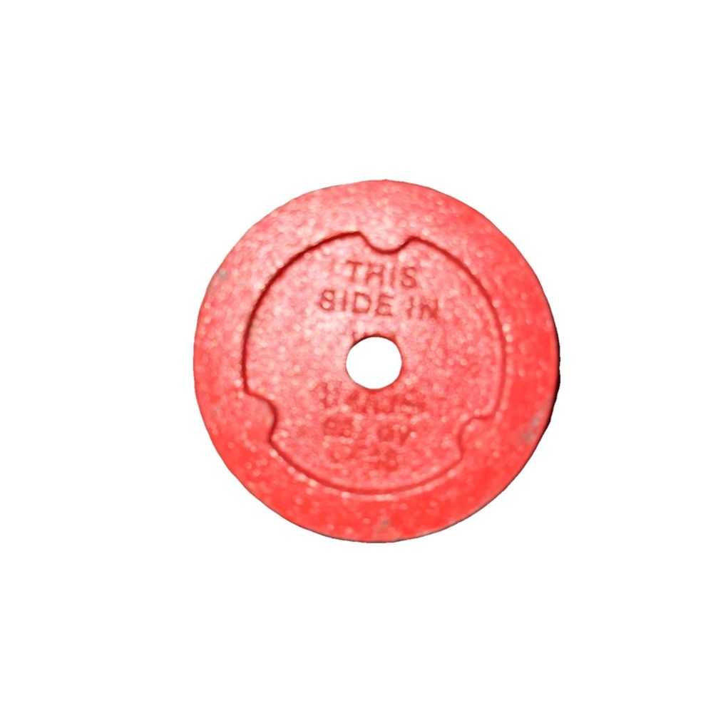 #60-VICTAULIC-4"/114,3MM-CAP – a red rubber washer with the word ' this is not a washer '