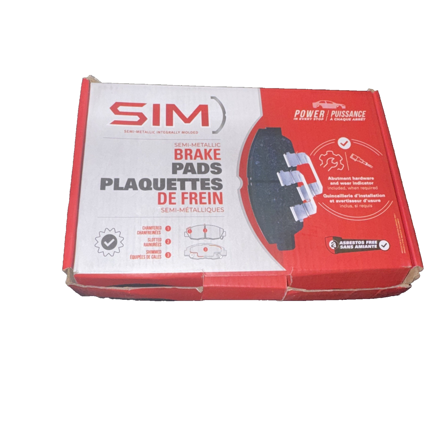 SIM Rear Semi-Metallic Disc Brake Pads SIM-1284 Replacement For Hyundai Genesis