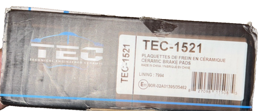 Front Ceramic Disc Brake Pads TEC-1521 For Honda CR-V Odyssey Civic Subaru