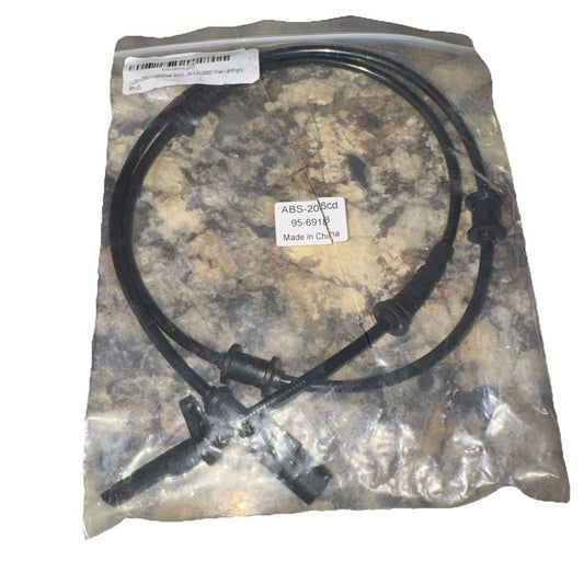Rear (Left or Right) ABS Wheel Speed Sensor 95-6918, Unbranded – a black cable with a white label on it