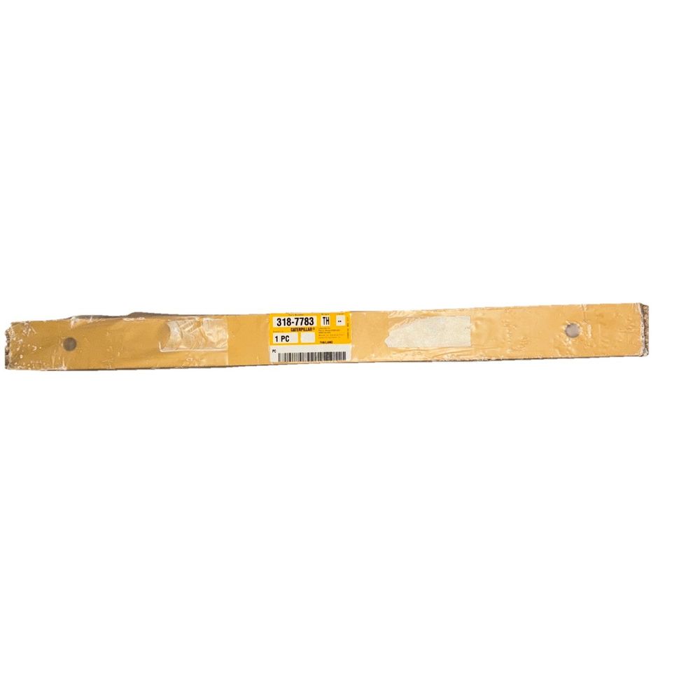 Caterpillar 318-7783 Front Fender Strip – a piece of cardboard tape with a yellow tape