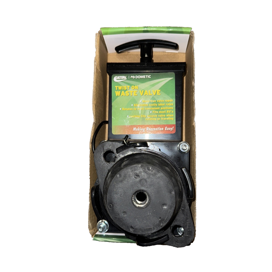 Valterra Twist-On Waste Valve, Mess-Free Waste Valve for RV's, Campers, Trailers