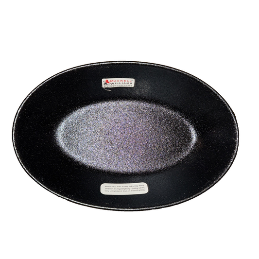 Maxwell & Williams Caviar Black Oval Bowl 20cm