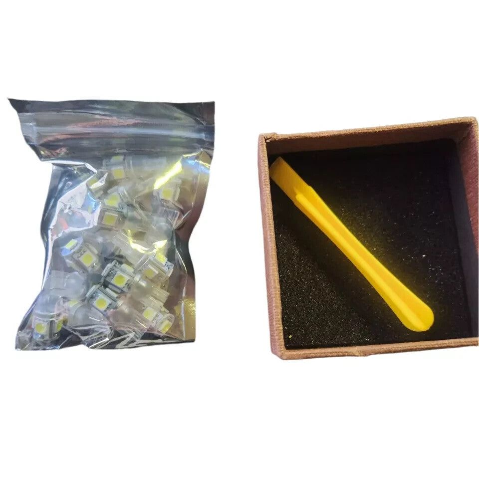 KAFEEK 20x T10 LED Bulbs - Super Bright CAN-Bus Error Free Interior Lights – a box with a pencil and a pencil in it