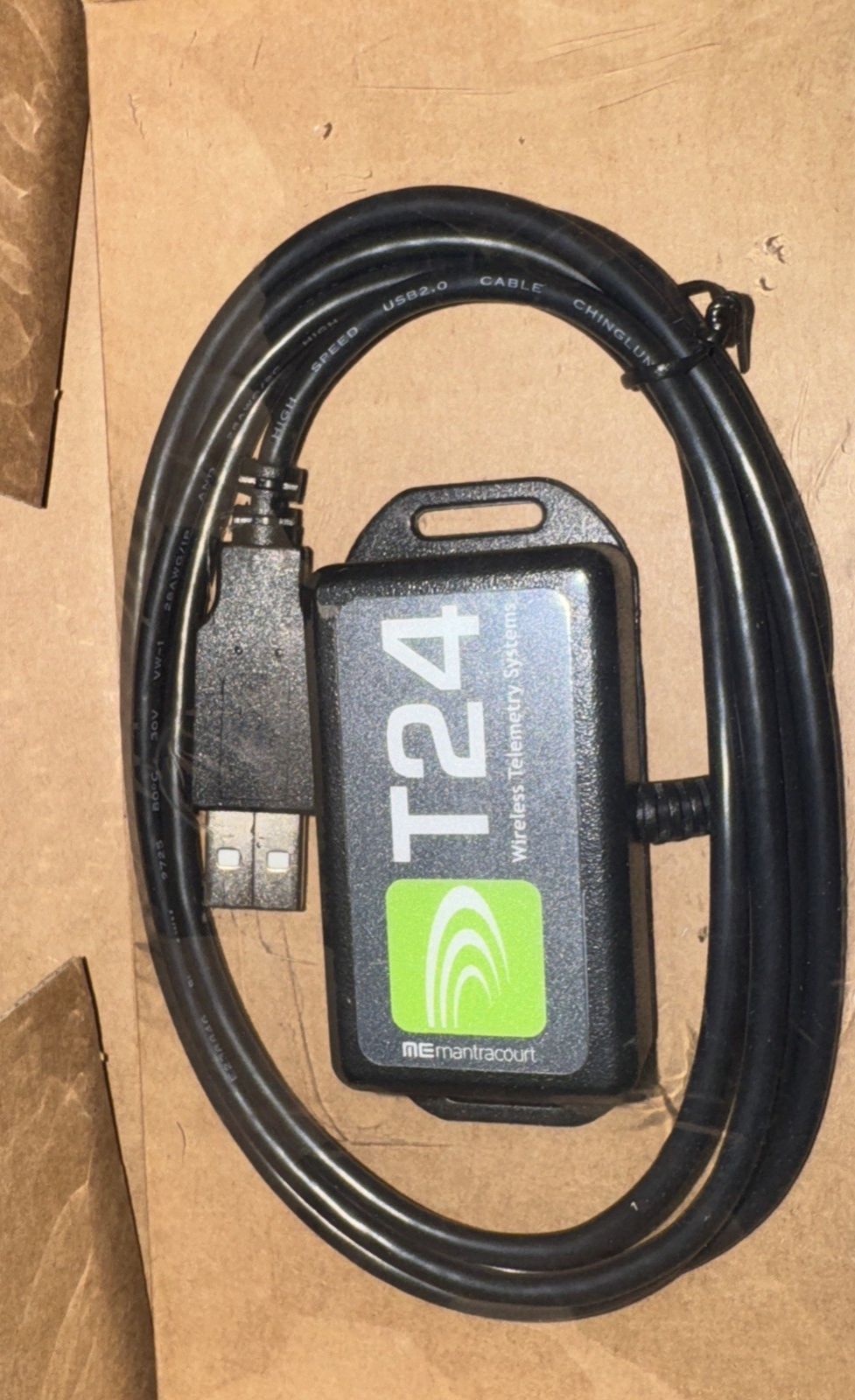 Wireless Telemetry USB Base Station (T24-BSu), DaveyDooDeals – a black cable connected to a green and black cable