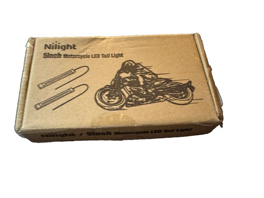 Nilight 2PCS 5Inch LED Motorcycle Turn Signal Running Brake Stop Tail Light Str – a box of a motorcycle with a sticker