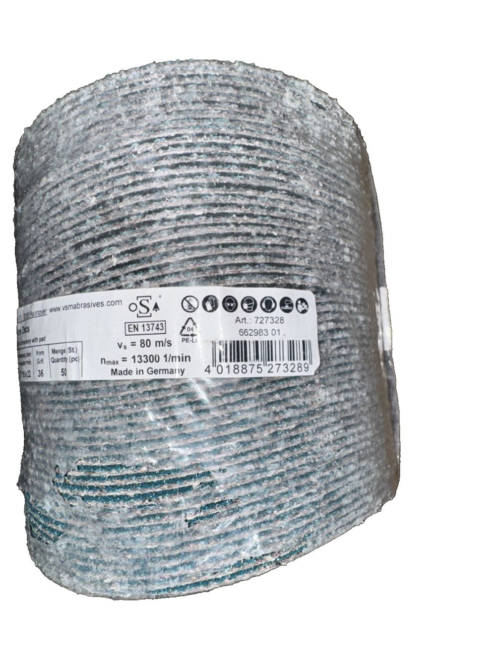 VSM Fiber Discs ZF713 115MMx22MM 36 Grit 50 Pack – a roll of insulation insulation insulation