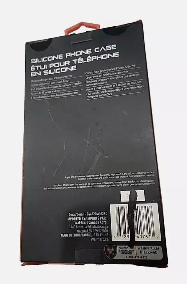 BlackWeb iPhone 6/6s/7/8 Pink Silicone Case - Stylish & Durable – the packaging for the phone case