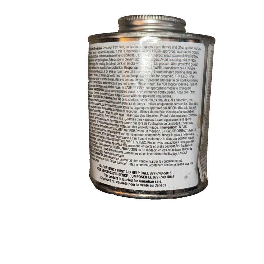 Oatey® 31512 Cement, 473 mL, Can, Liquid, Gray, Solvent – a can of paint with a white background