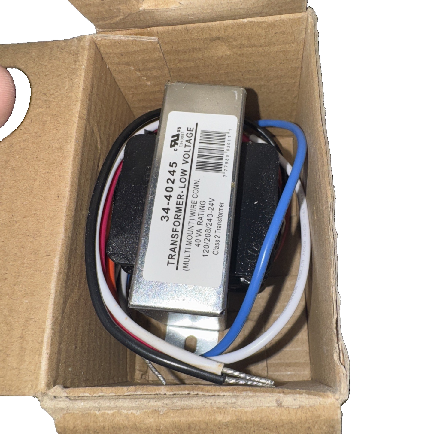Foot Mount Control Transformer, 40VA, 120/208/240V 34-40245