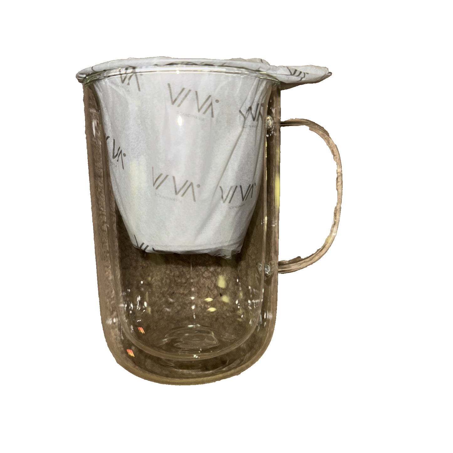 ‘Minima' Balance 500 Ml Double-Wall Glass Tea Mug With Infuser - Viva Scandinavi
