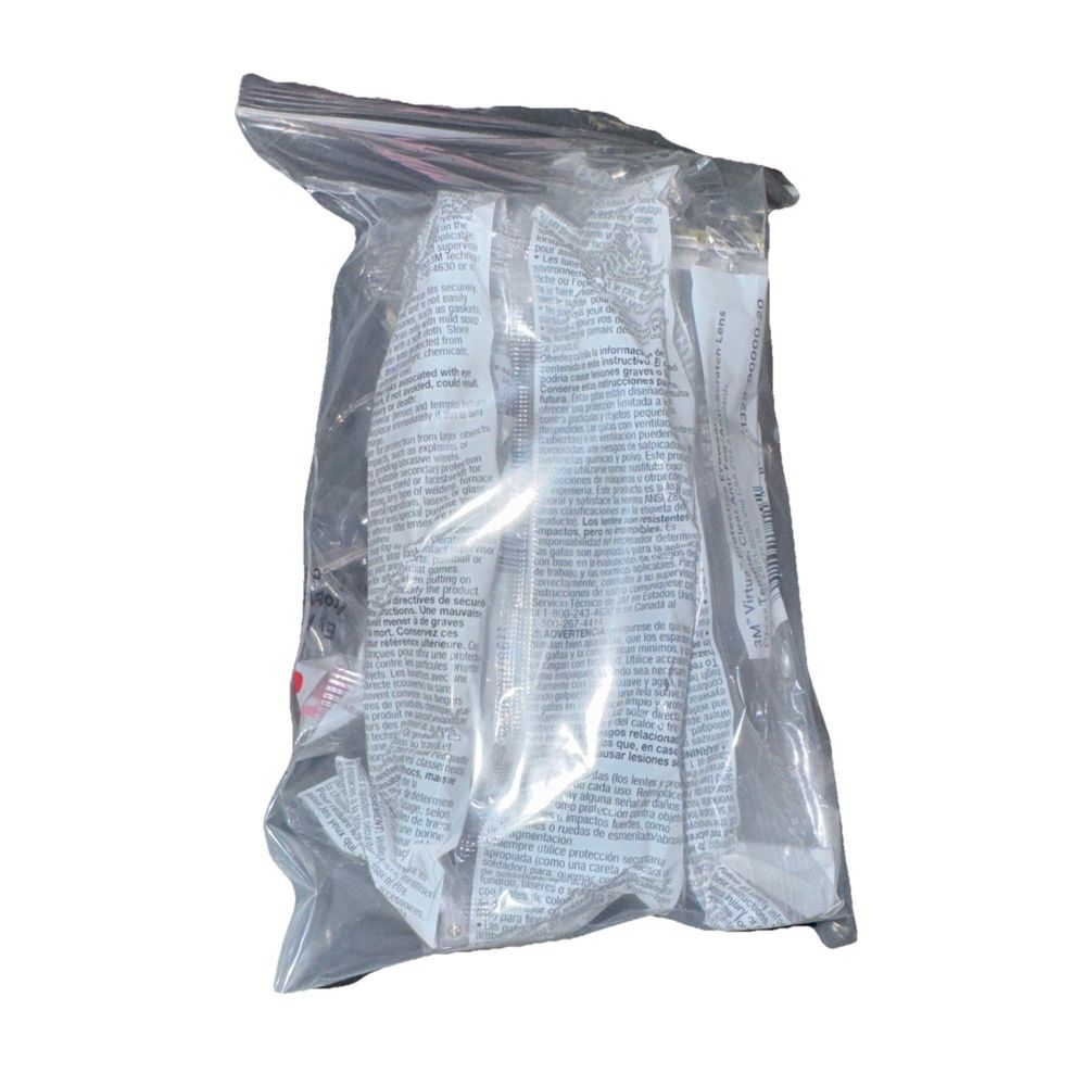 3M Virtua Protective Eyewear, Clear Frame, Clear Anti-Fog Lens 4 pack – a bag of newspaper paper
